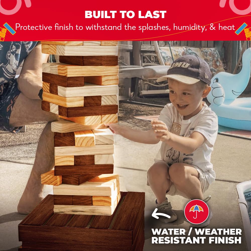 SWOOC outdoor yard fun—lawn game table use at pool, patio, or beach