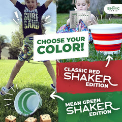 SWOOC red collapsible bucket with lid for easy transport