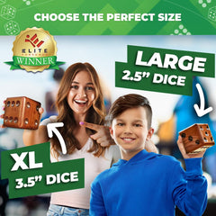SWOOC wood dice with six oversized cubes for easy tossing