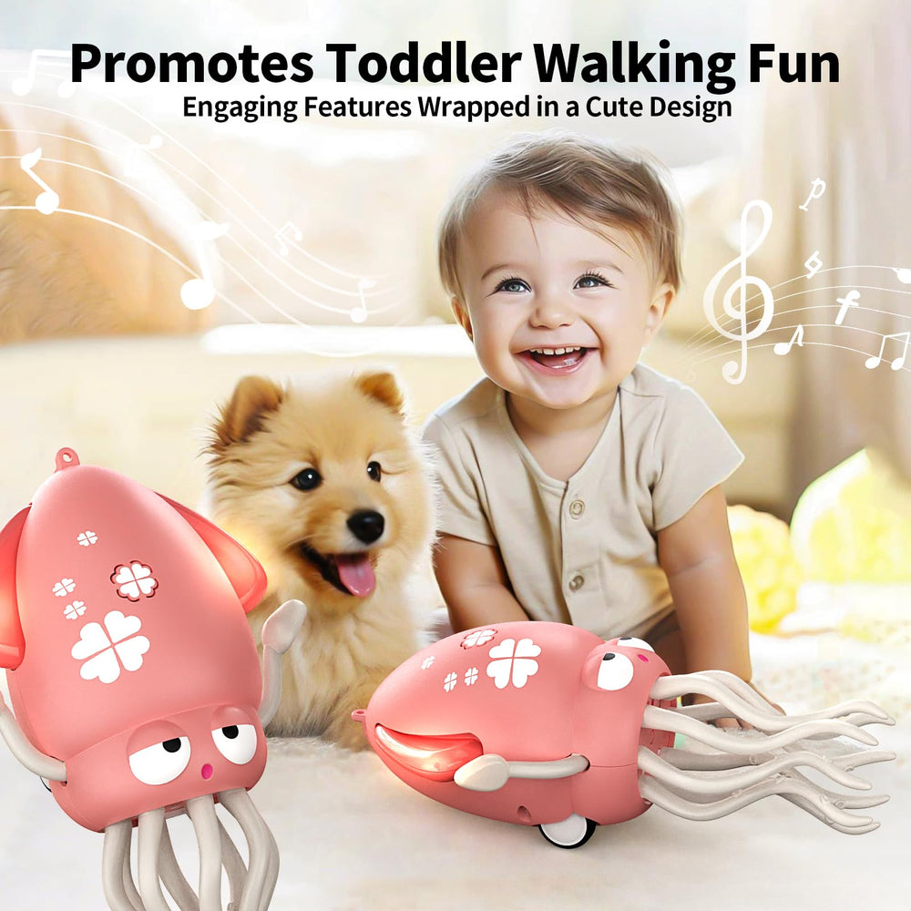 SWTOIPIG pink octopus toy makes a charming gift for babies.