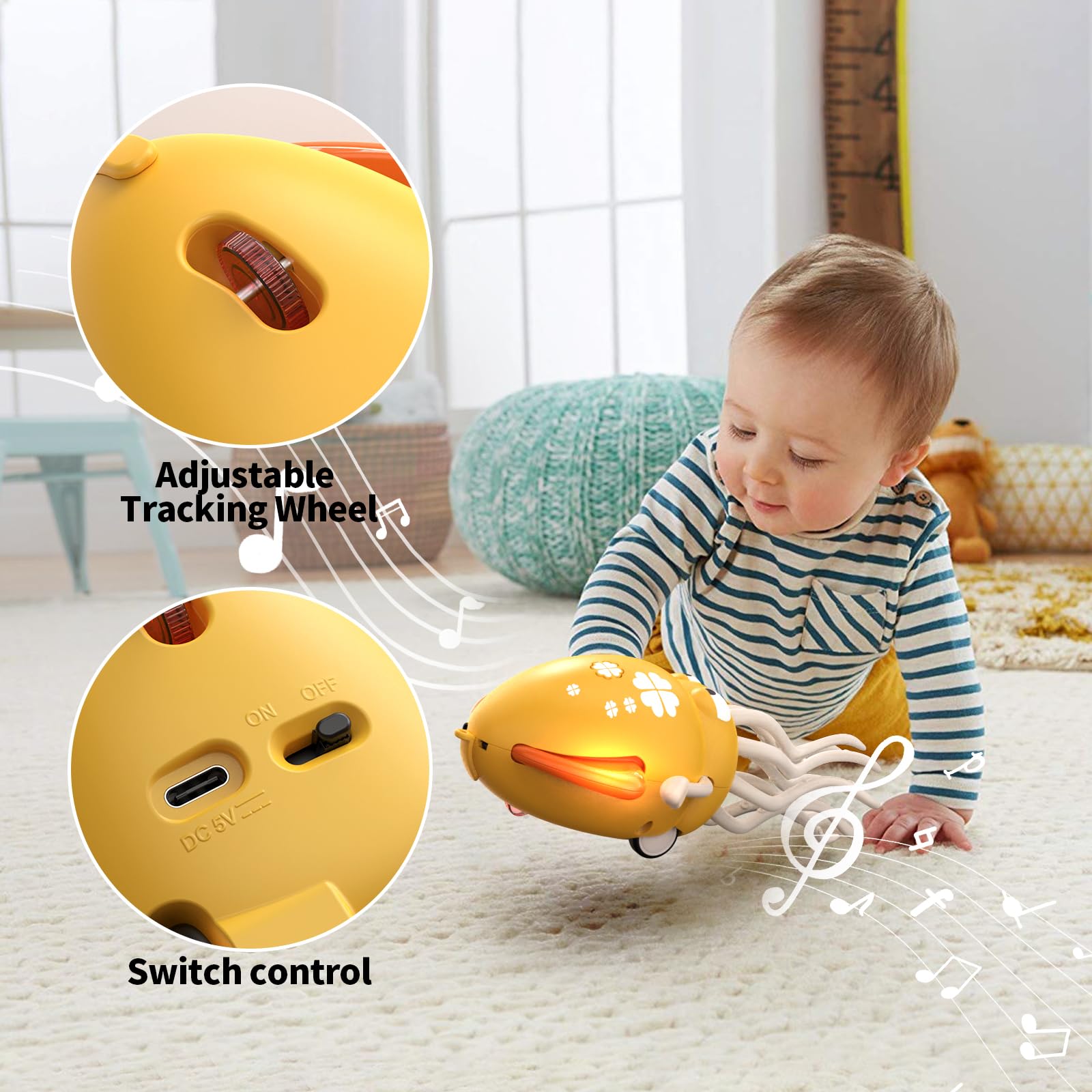 SWTOIPIG Rechargeable octopus toy enables endless interactive play.