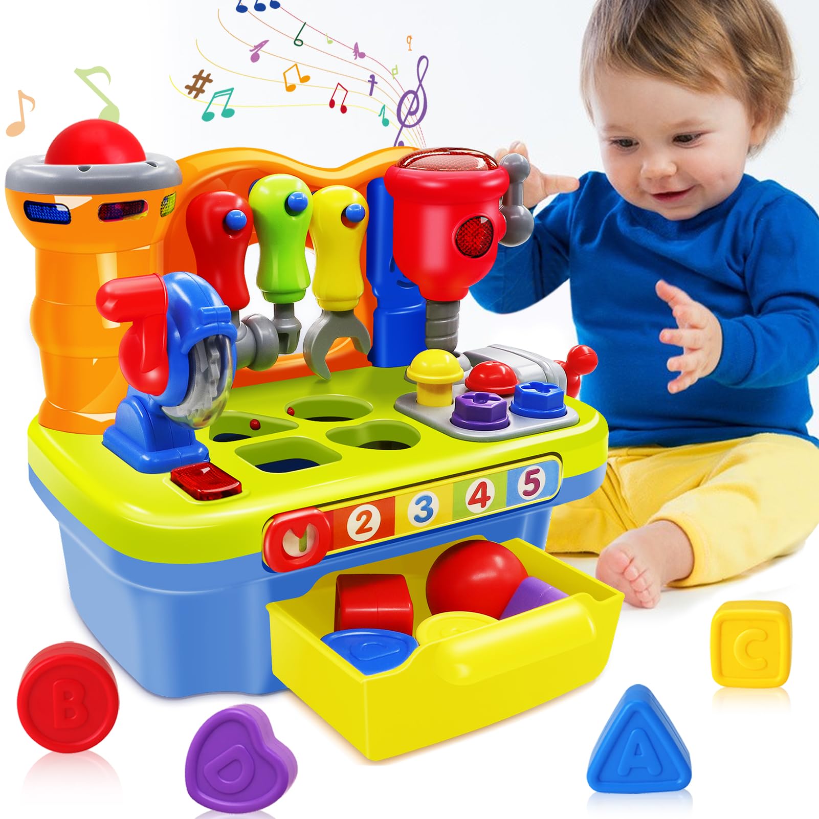 SYAOMUNLY baby workbench full view promotes exploration and imaginative play