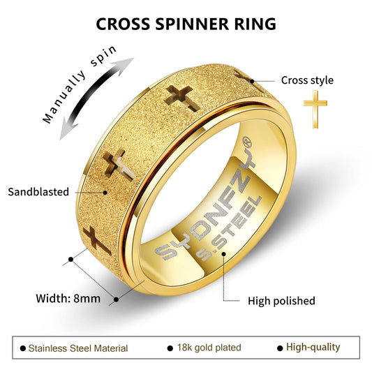 SYDNFZY ring features an 8mm spinner mechanism to ease tension during tasks
