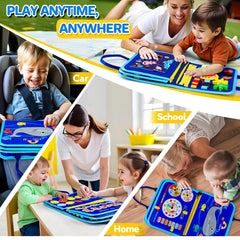 SYHLN dress buckle snap and button practice on busy board for practical life skills.