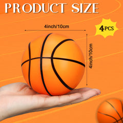Syhood 4-inch foam basketball color closeup showcases vibrant colors for stress relief