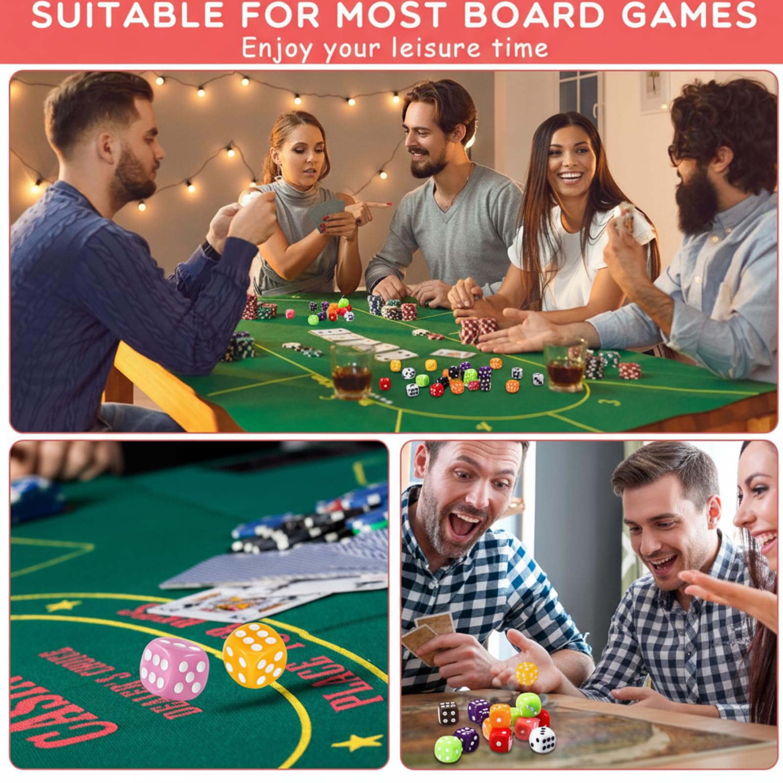 Syhood compact storage enables easy transport of dice to lessons and game nights.