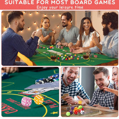 Syhood compact storage enables easy transport of dice to lessons and game nights.