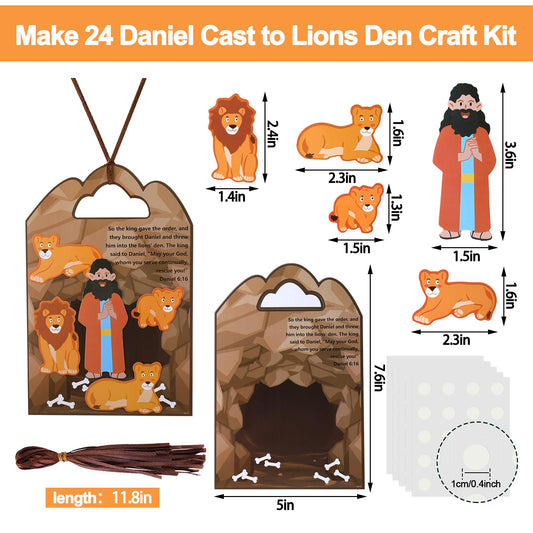 Syhood Daniel figure and lion craft pieces for hands-on Bible crafts