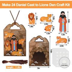 Syhood Daniel figure and lion craft pieces for hands-on Bible crafts