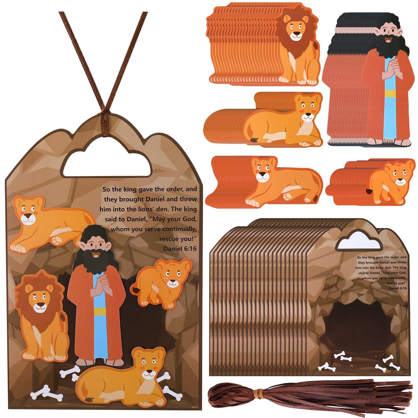 Syhood Daniel in Lions Den craft cave pieces ready for classroom activity