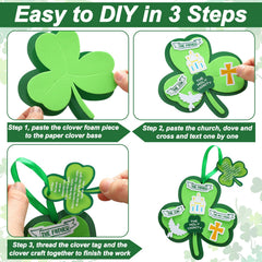 Syhood paper clover base for easy St Patrick's crafts