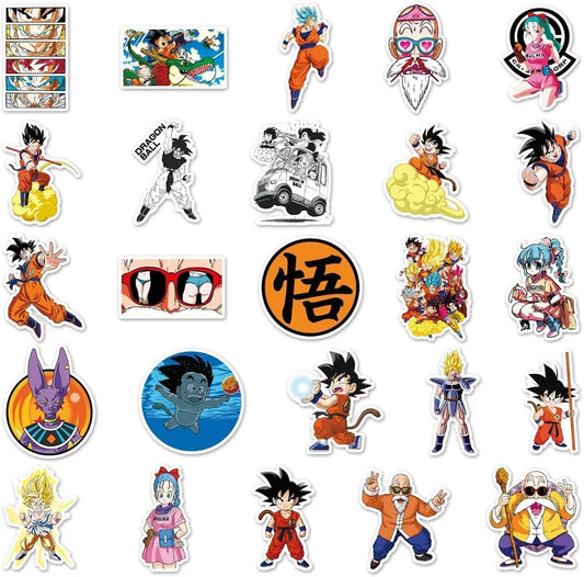 syhskhy Dragon Ball vinyl stickers close up highlighting durable waterproof vinyl