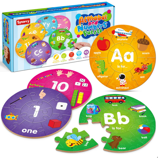 SYNARRY Alphabet and Number Puzzle finished display for visual learning