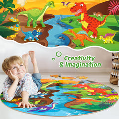 SYNARRY dino knowledge background with clear instructions supports curious exploration.