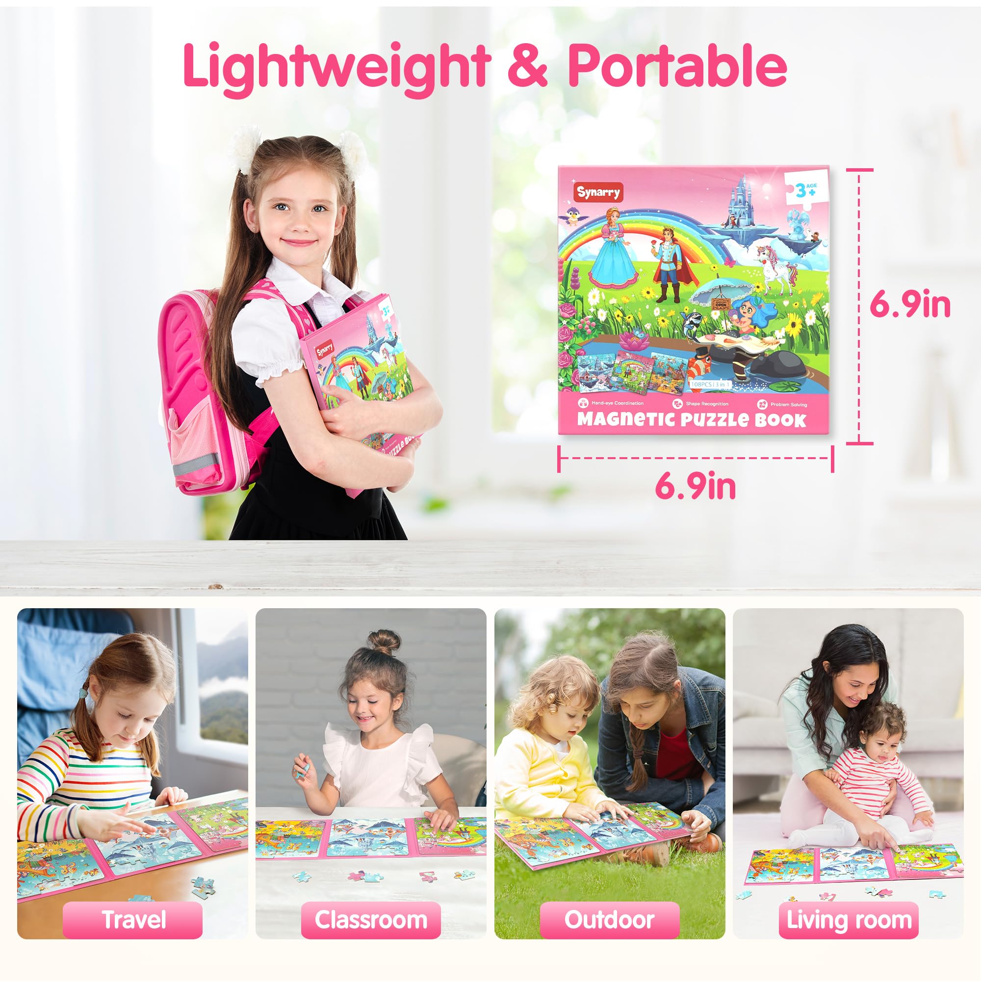 SYNARRY Eco-friendly FSC cardboard used in Unicorn Princess Mermaid puzzles.