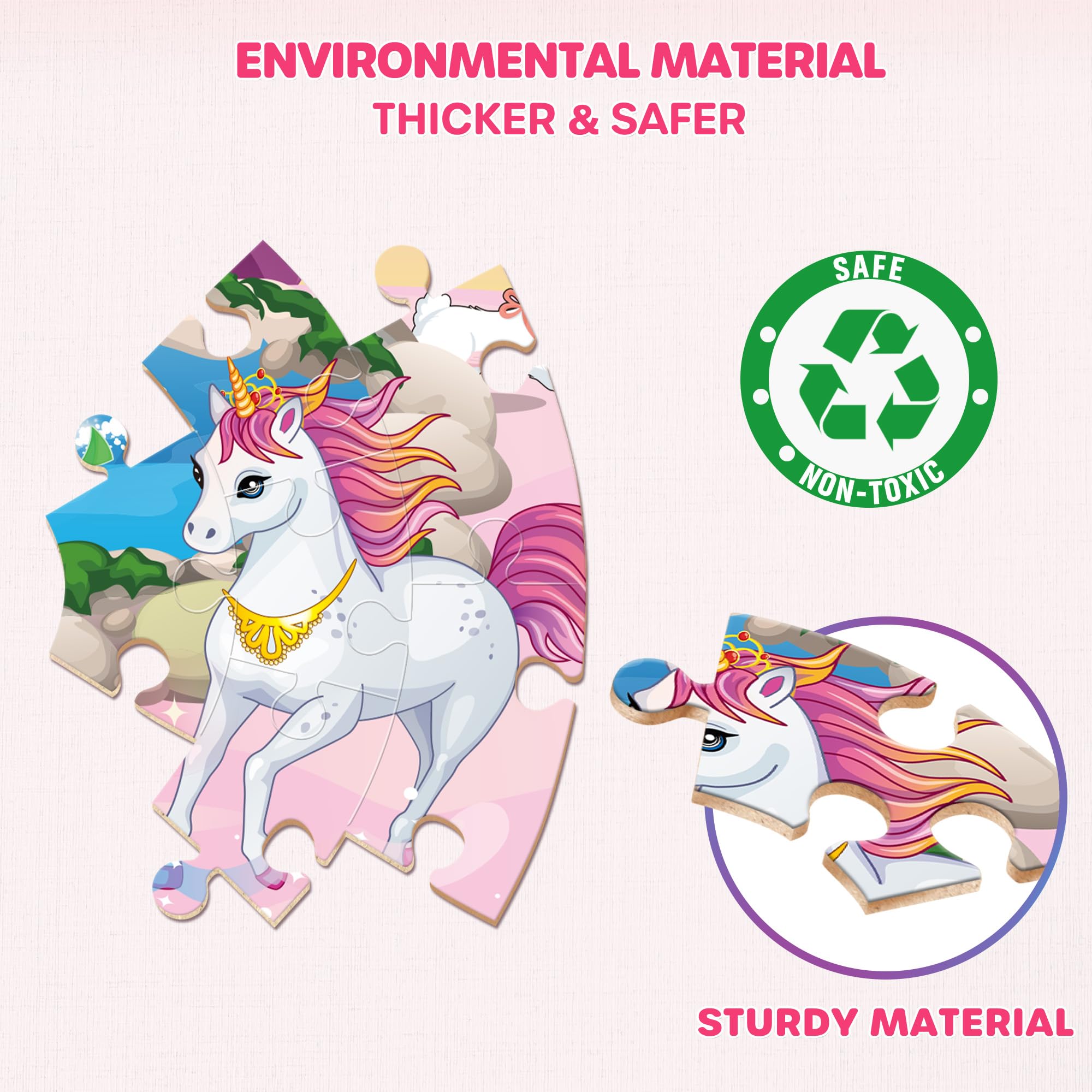 SYNARRY fairy floor puzzle colors support visual attention and motor practice.