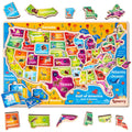 SYNARRY Large USA wooden puzzle helps kids learn the map through play.