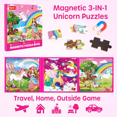 SYNARRY magnetic puzzles princess scene travel-friendly design aids car trips and calm entertainment.