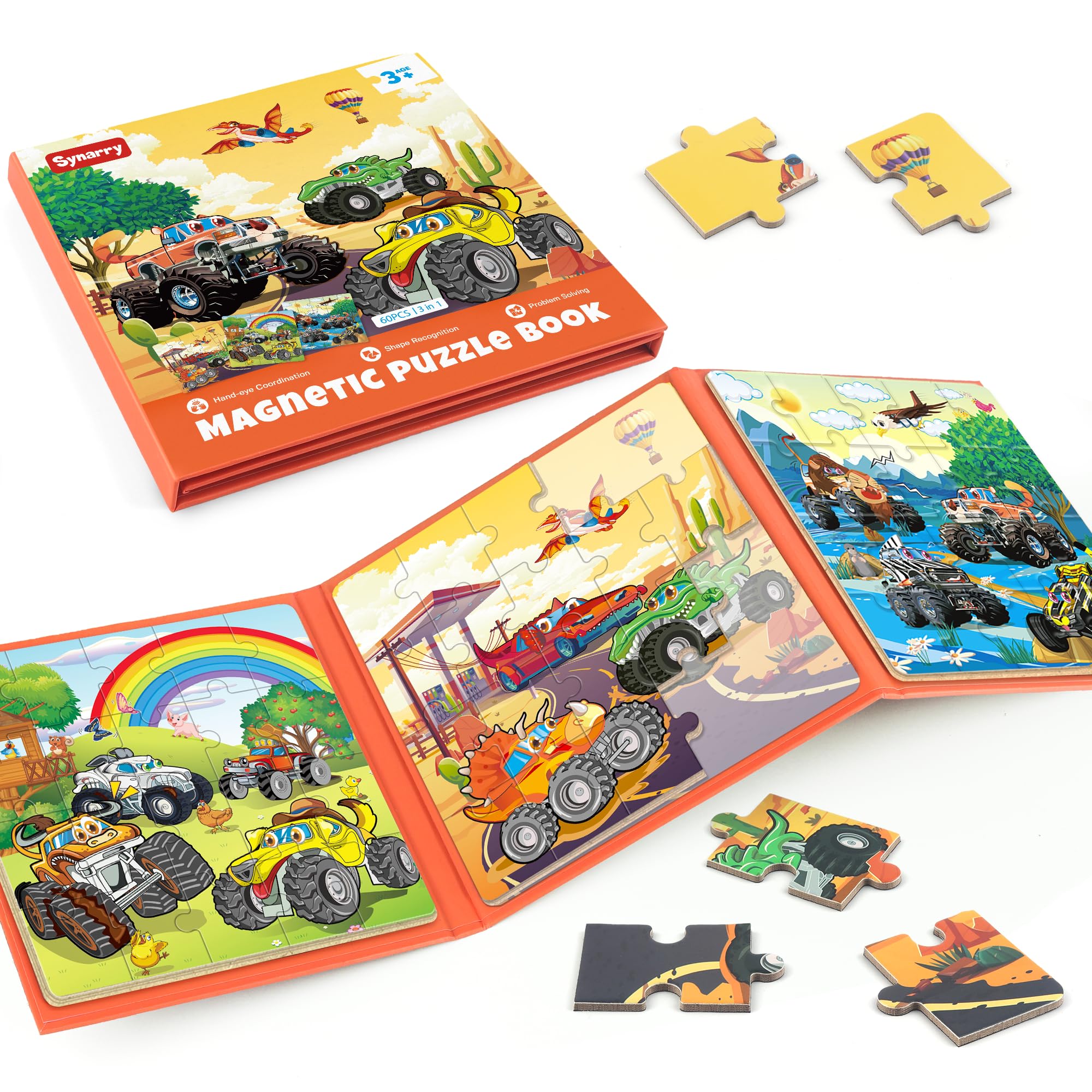 SYNARRY magnetic puzzle truck farm scene for travel play and focus