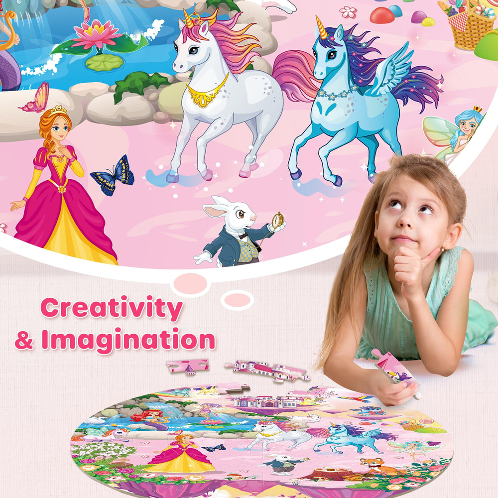 SYNARRY mermaid floor puzzle scene promotes problem solving during quiet time.