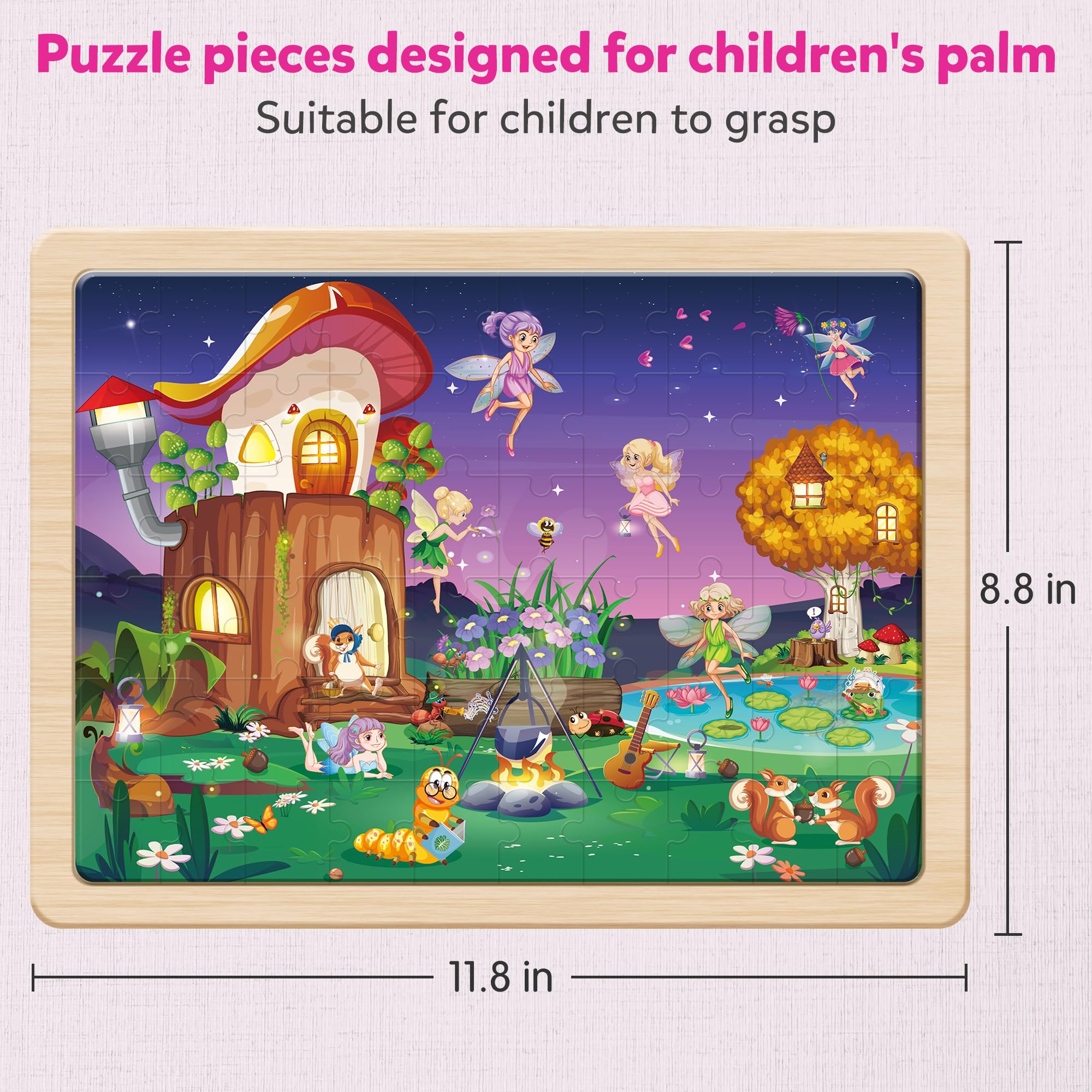 SYNARRY mermaid wooden puzzle inspires ocean fantasy while improving focus and coordination.