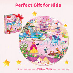SYNARRY rainbow-castle puzzle scene enhances color recognition and learning.