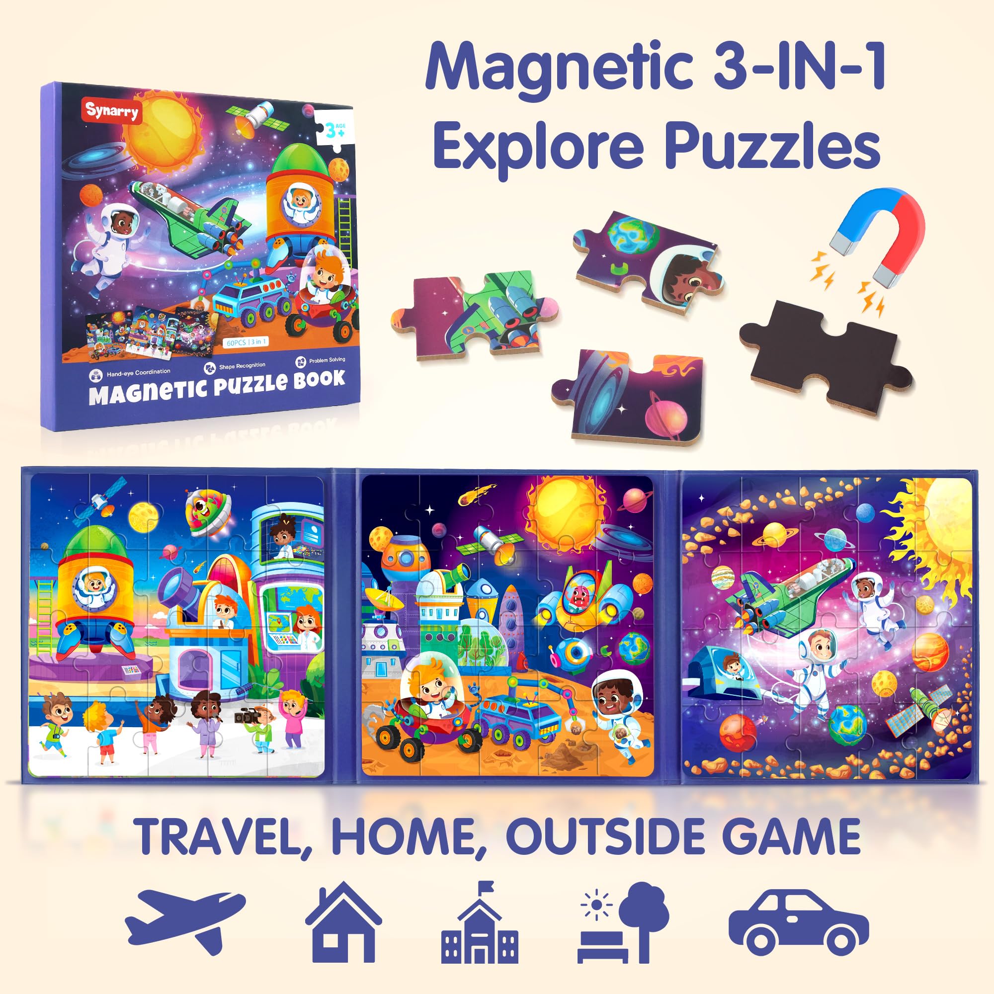 SYNARRY Space Puzzles Mars Exploration: vibrant pieces boost problem solving on the go