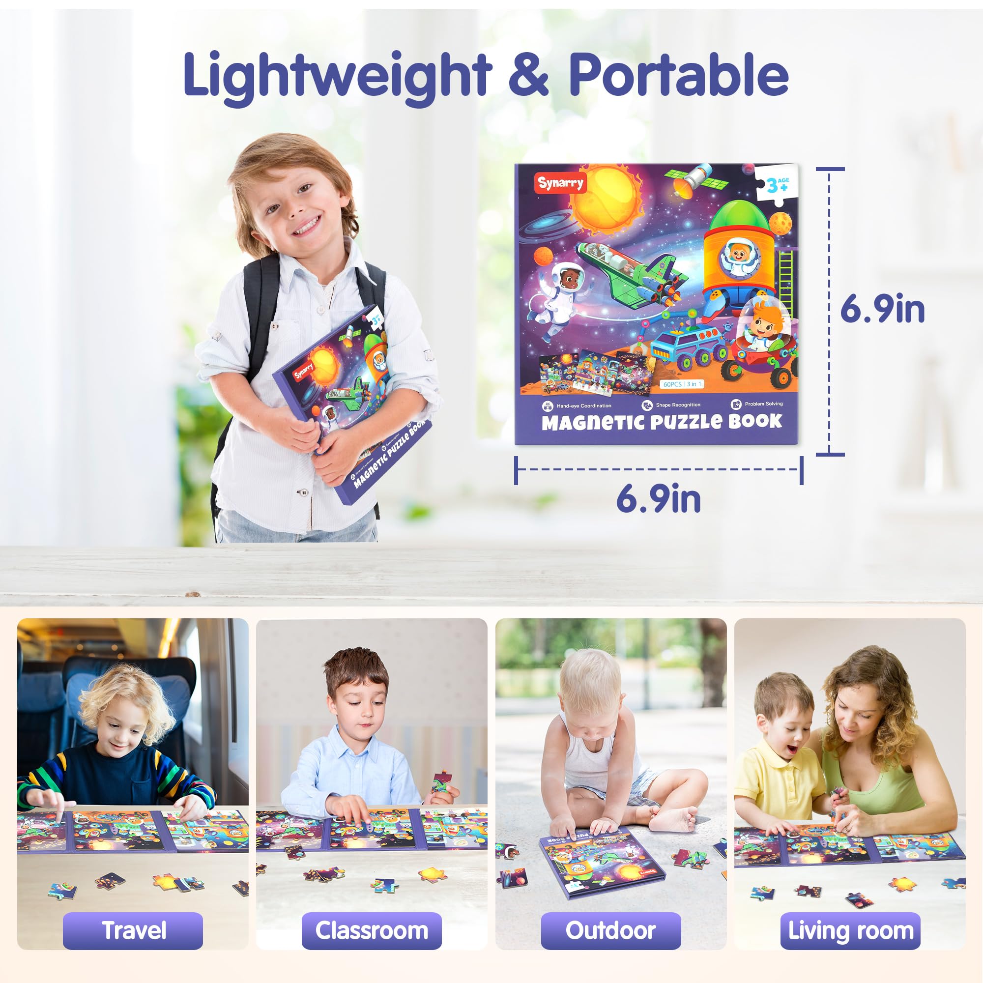SYNARRY Space Puzzles Rounded Edges: safe design keeps toddlers comfortable