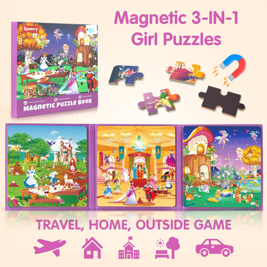 SYNARRY travel-friendly magnets puzzle for car and plane trips, sturdy and portable