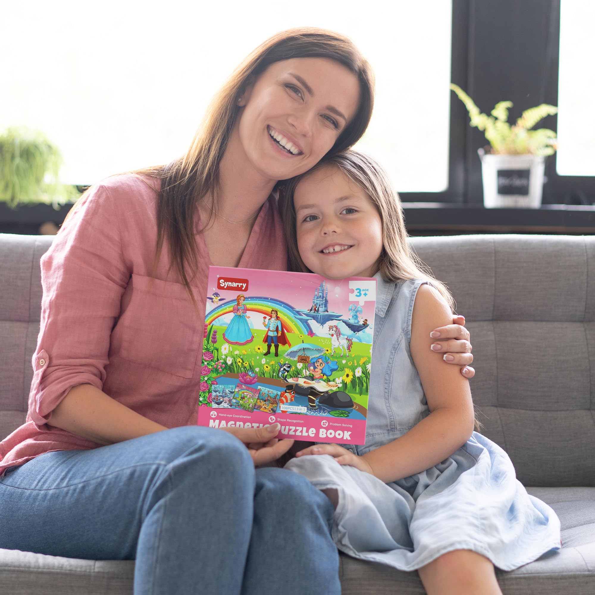 SYNARRY Travel-ready puzzle book design perfect for cars planes or restaurants.
