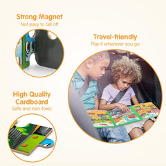 SYNARRY Vehicle Puzzles Thick Cardboard: durable construction for long-lasting play.