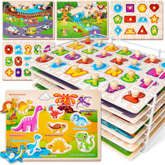 SYNARRY wooden alphabet puzzle for toddlers promotes early letter recognition.