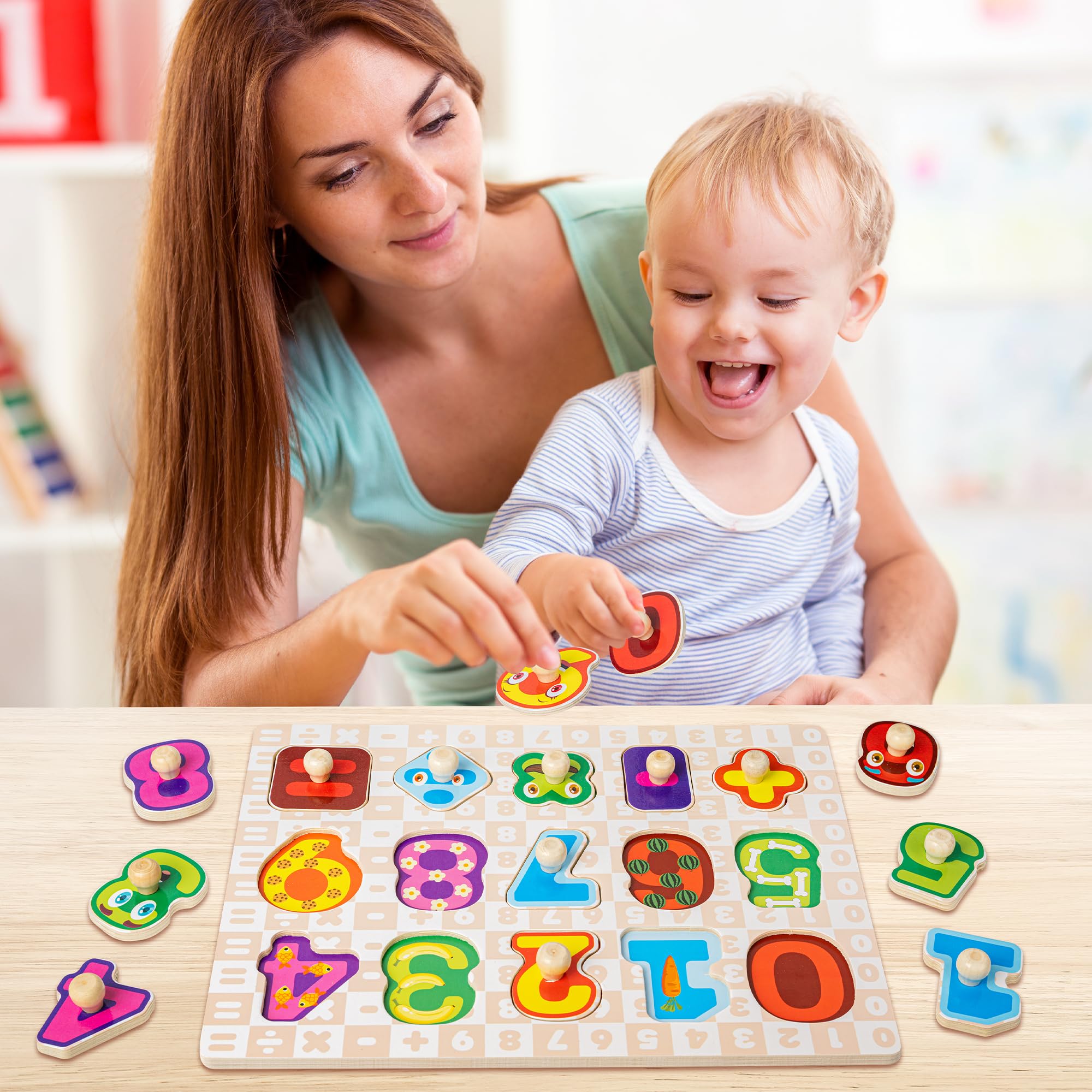 SYNARRY wooden puzzles with rack keep puzzles organized and ready.