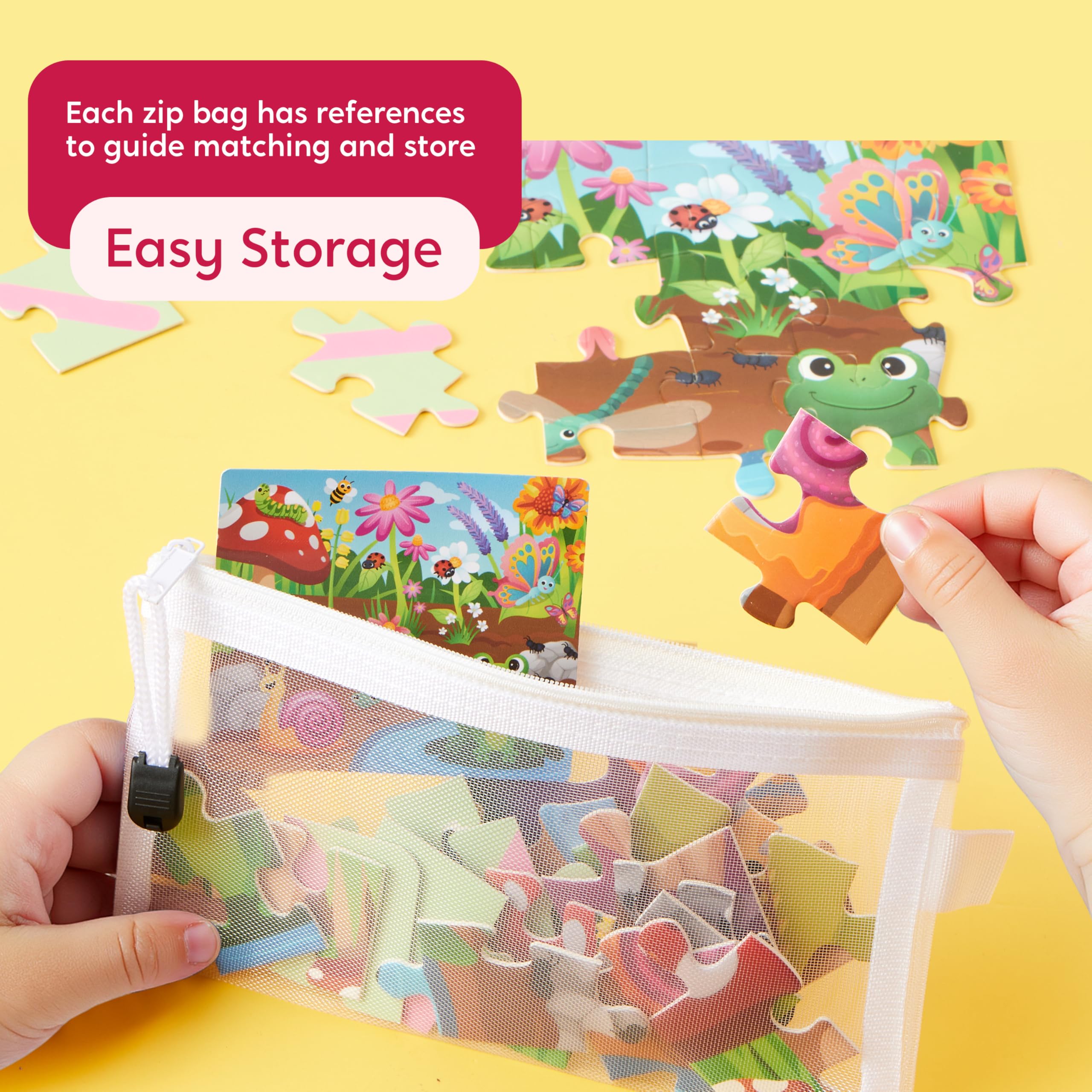 SYNCFUN Insect puzzle offers detail-rich scenes for careful piece placement.