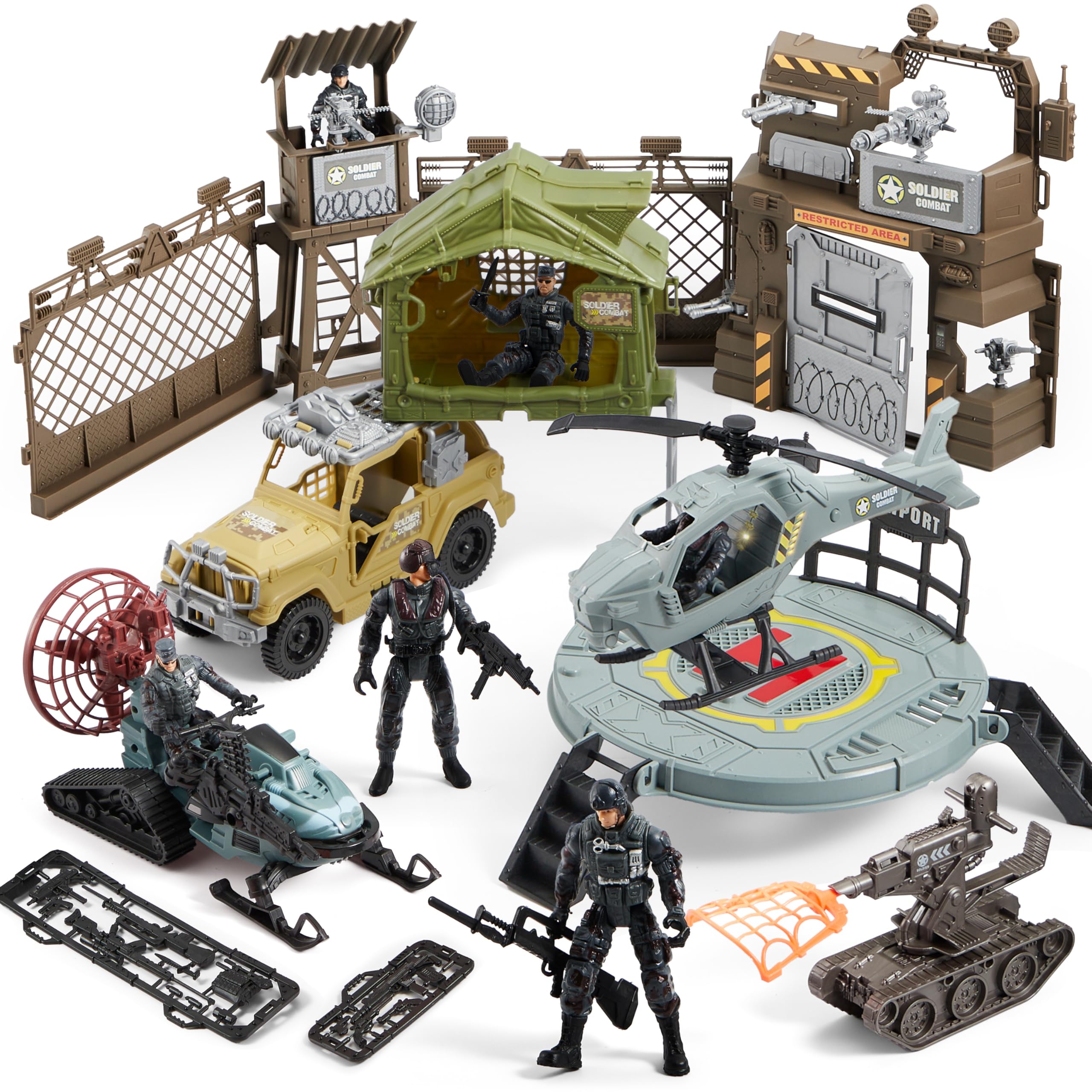 SYNCFUN army base gate image showing durable design for imaginative play