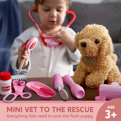 SYNCFUN Doctor Kit puppy toy with kit to inspire caring play.