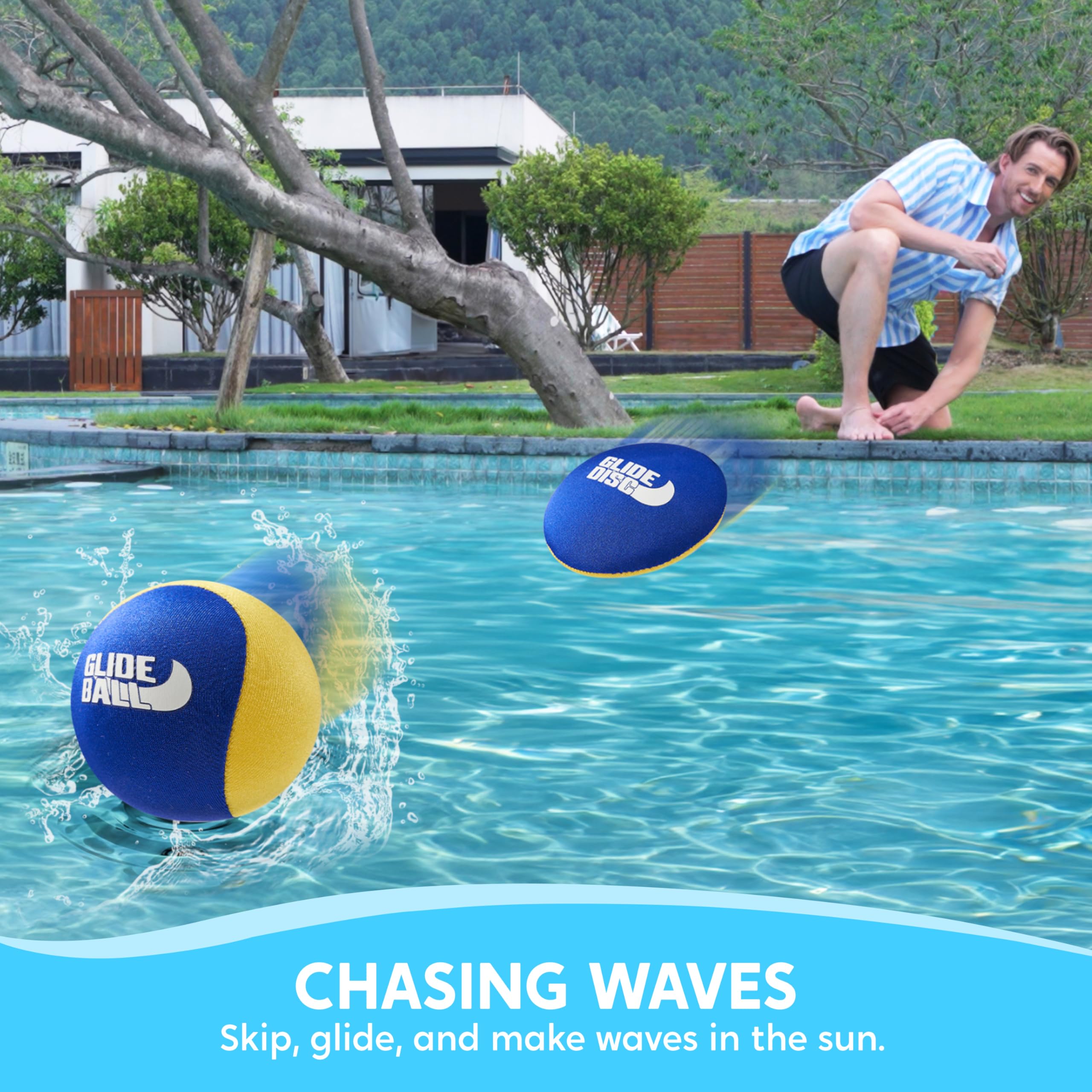 SYNCFUN glide discs skim across the surface for fast play.