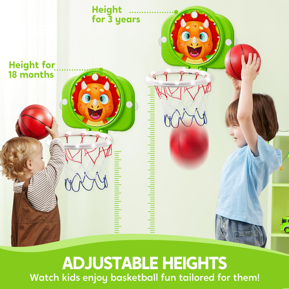 SYNCFUN mini hoop includes two balls for immediate play