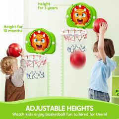 SYNCFUN mini hoop includes two balls for immediate play
