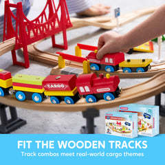 SyncFun log car adds nature-inspired realism to extended railway adventures.