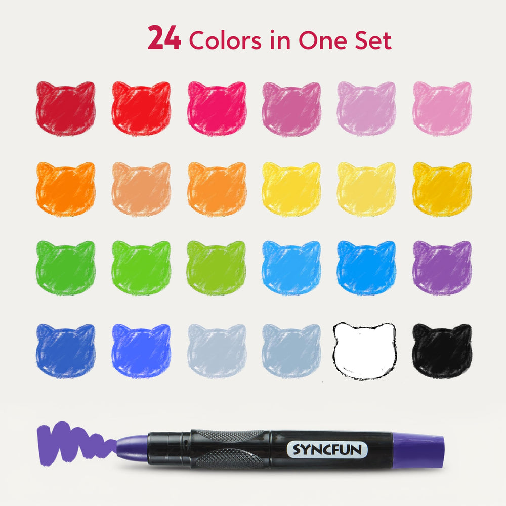 SYNCFUN non-toxic quick-drying design safe for classrooms and home crafts