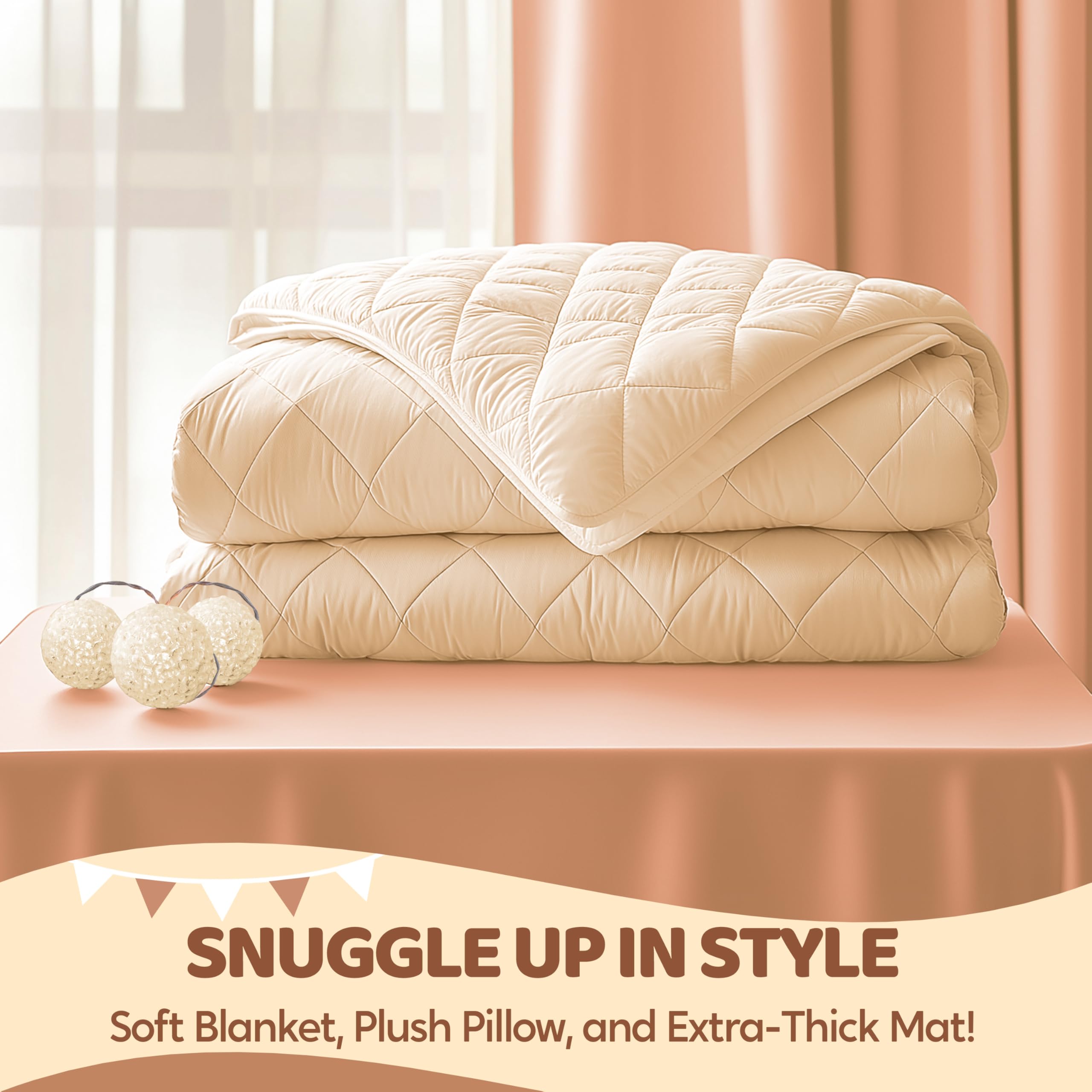 SYNCFUN washable fabric keeps the play space clean after adventures.