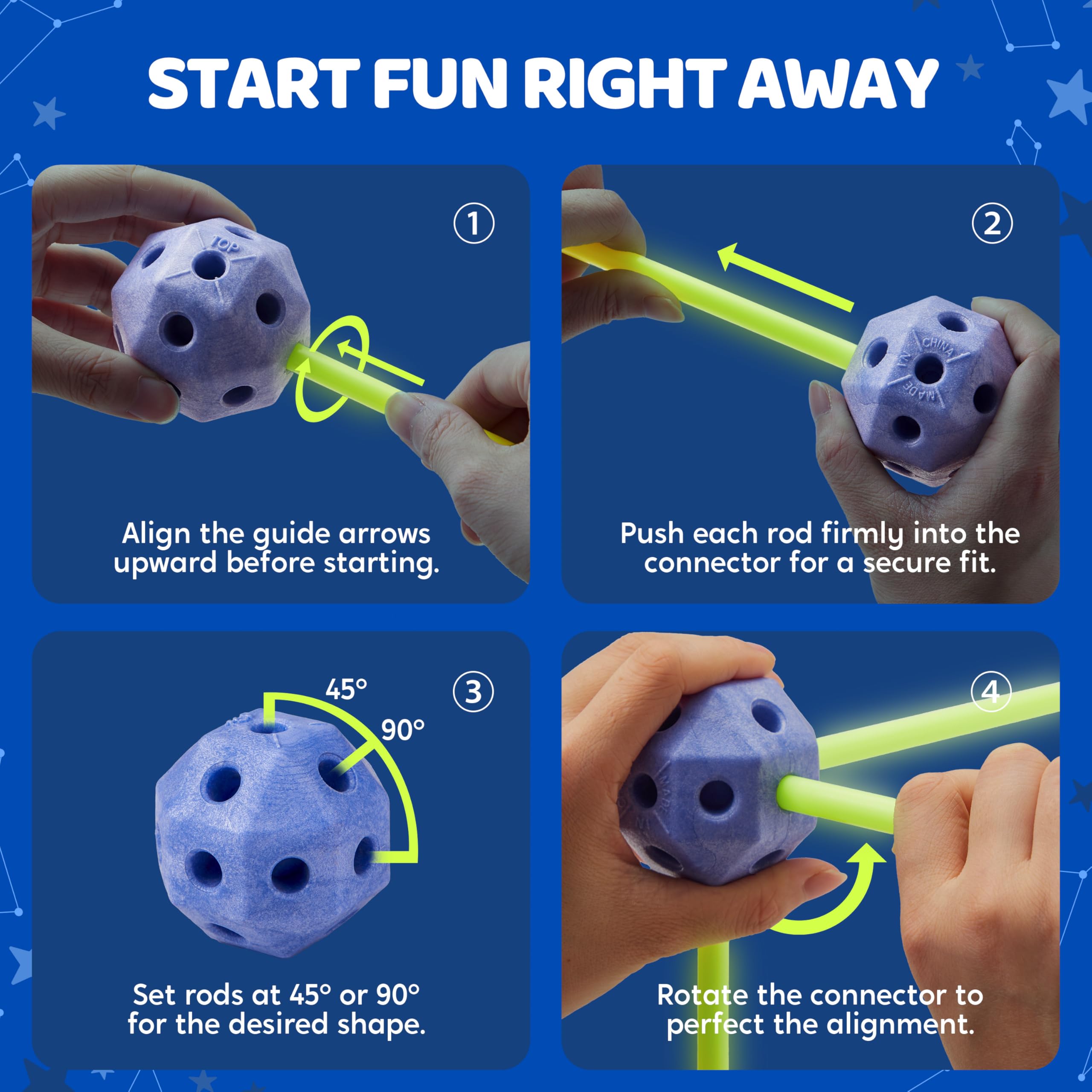 SYNCFUN STEM-friendly set boosts spatial thinking and hands-on building skills.