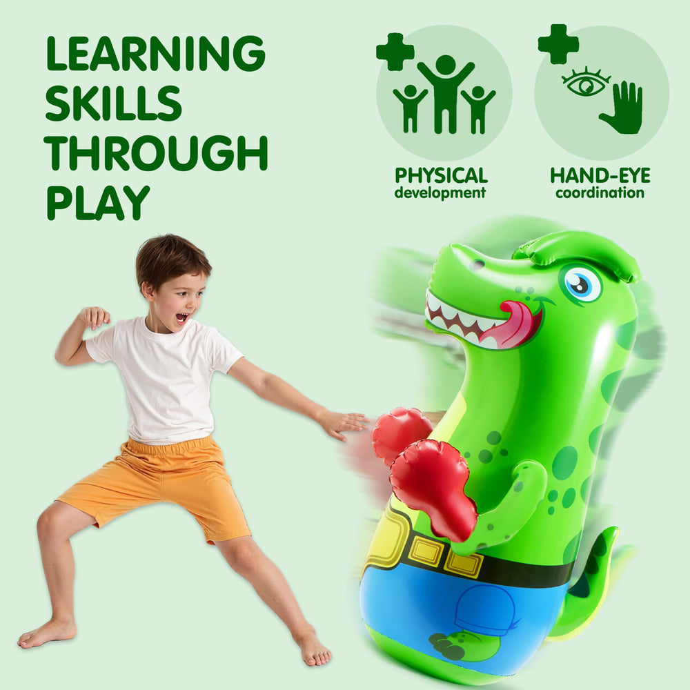 SYNCFUN T-Rex Bopper deflates for easy storage after use
