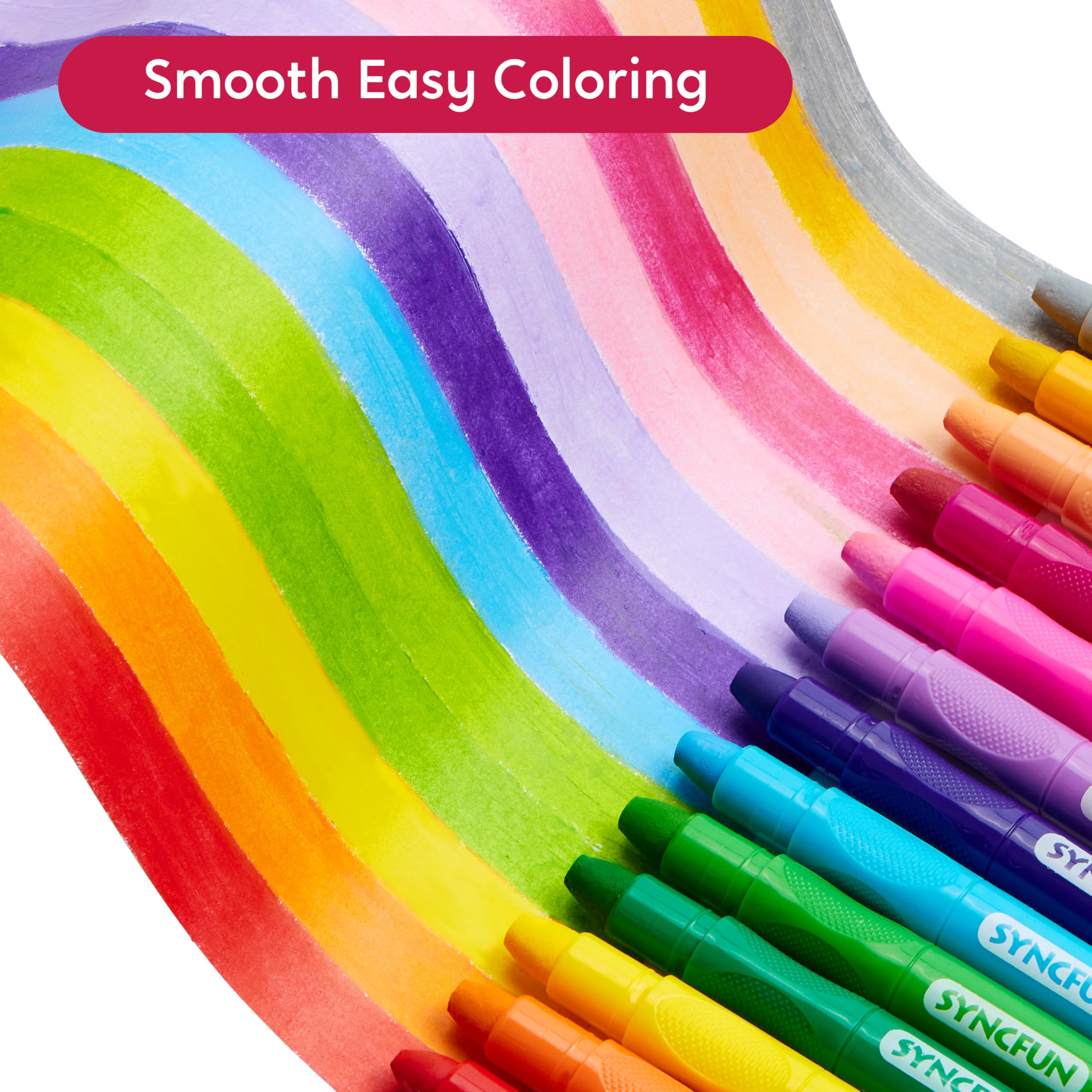 SYNCFUN long-lasting crayons with minimal waste and fewer tip breaks