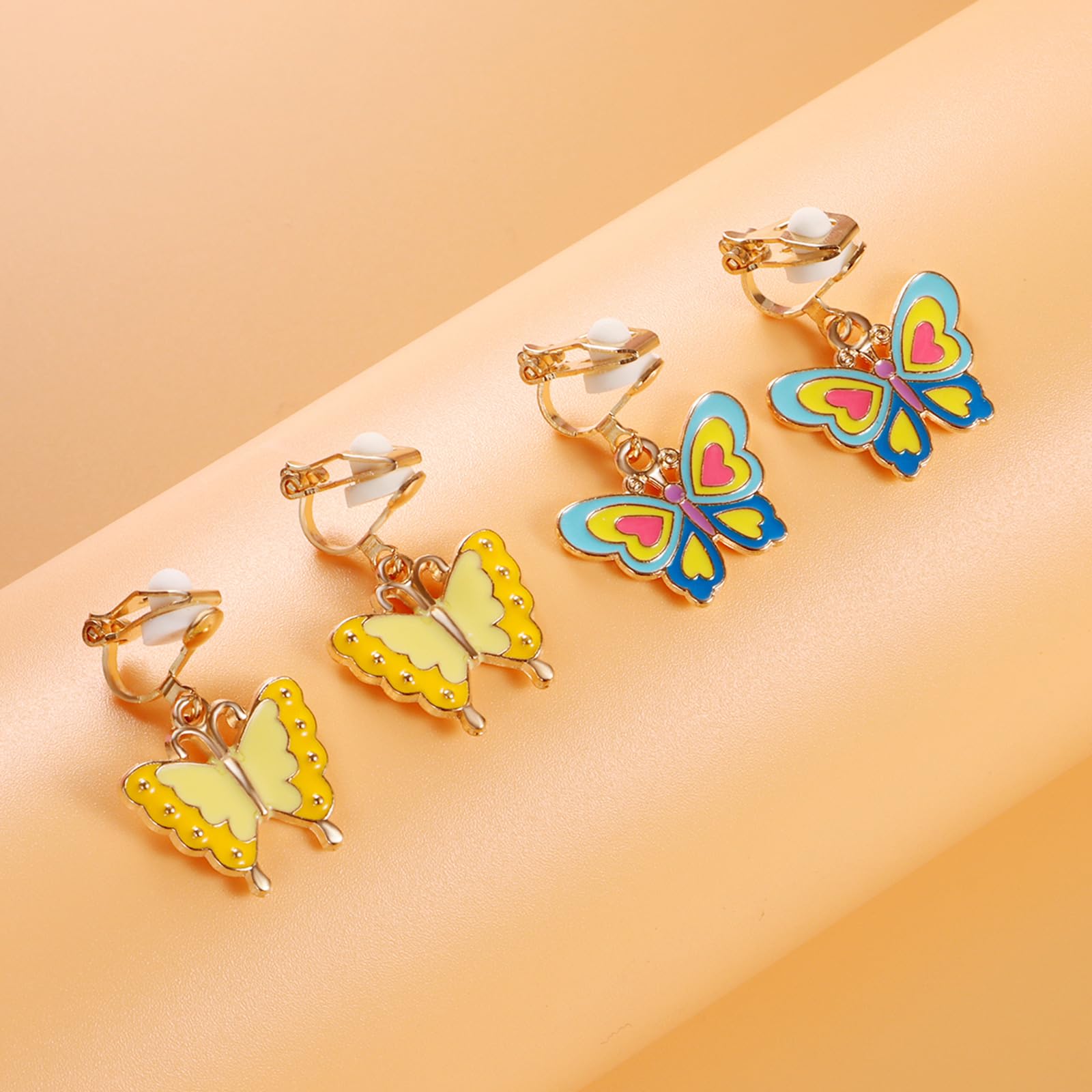 SYNLIN butterflies clip-on earrings for light, playful outfits.