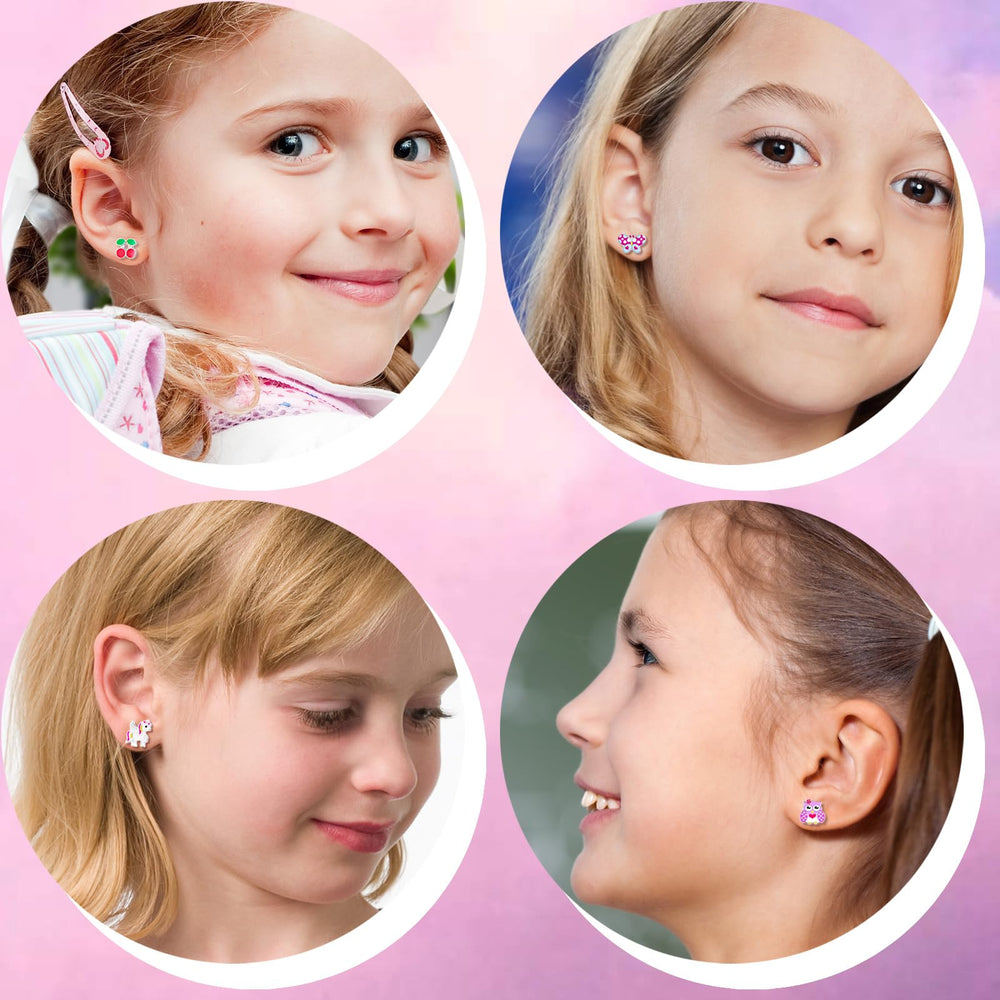SYNLIN mini hoops with colored cubic zirconia sparkle