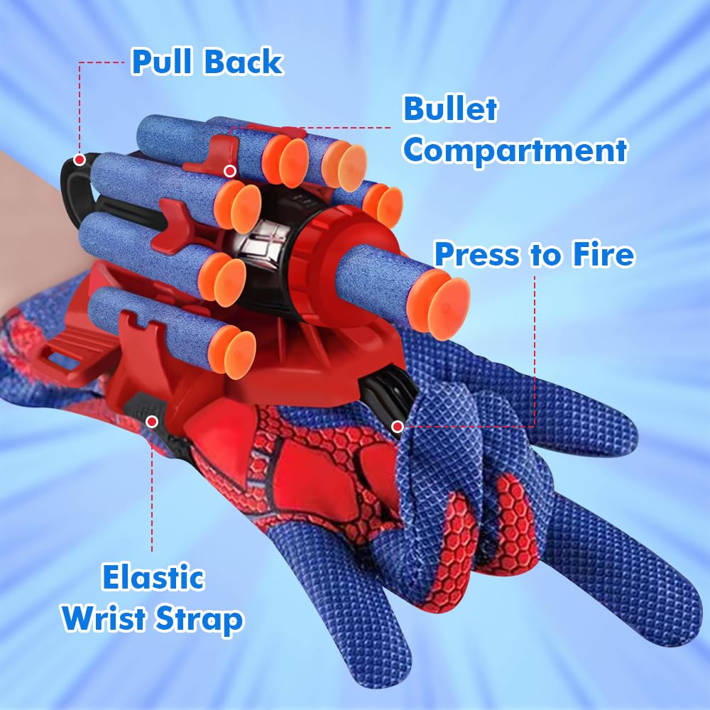 Syryia Spider Web Shooters blue gift box packaging ideal for gifting