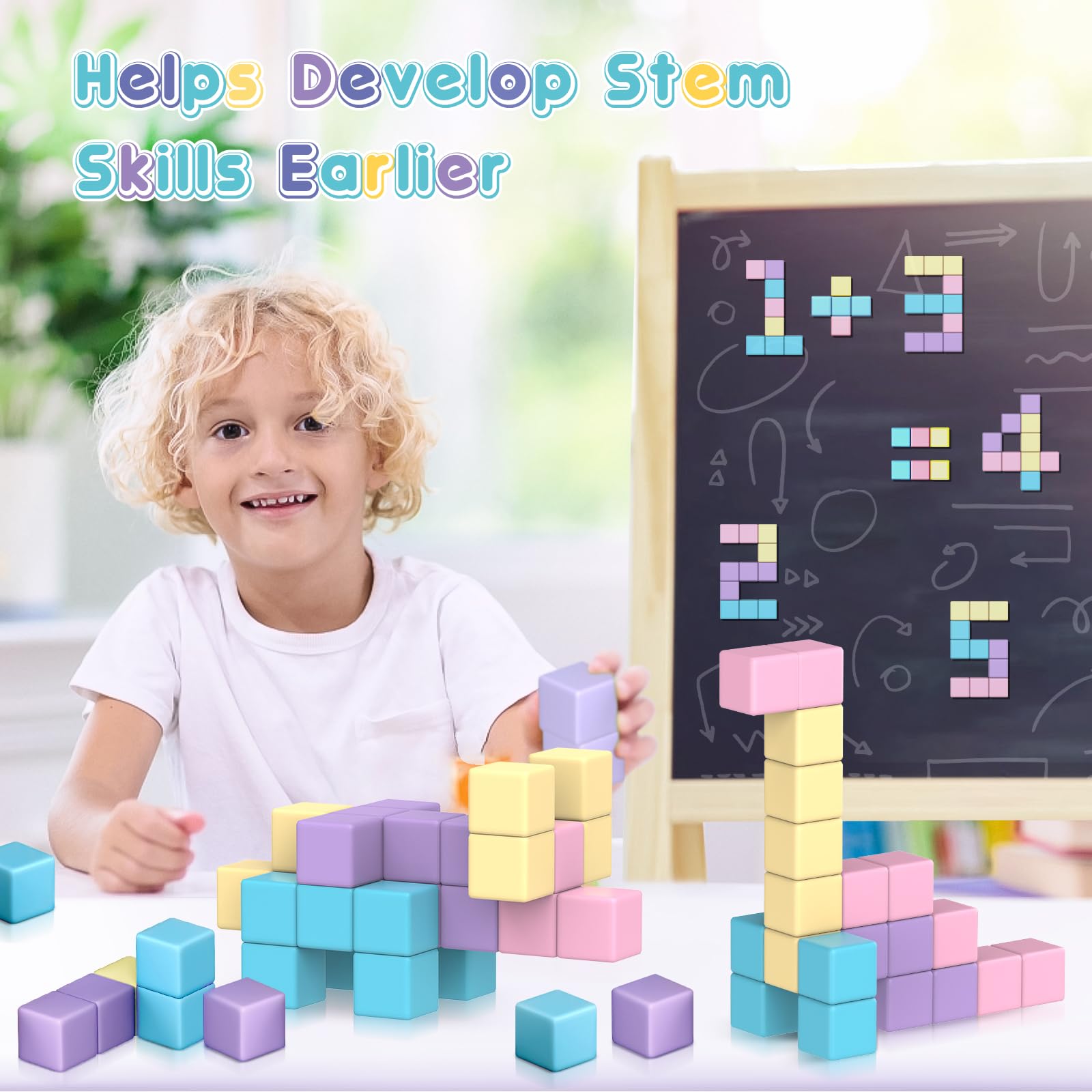SYSKENI blocks come in five colors for sorting and matching activities.