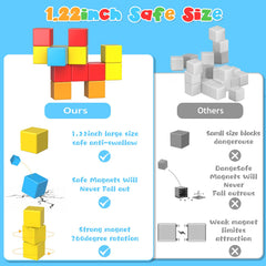 SYSKENI magnetic blocks made of safe ABS plastic with rounded edges